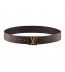 Louis Vuitton Initiales Utah Leather Belt 1381