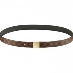 Louis Vuitton Paris Damier Canvas Belt With Golden Buckle 1442