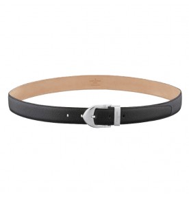 Louis Vuitton Taiga Leather Classic Belt With Silvery Buckle 2475