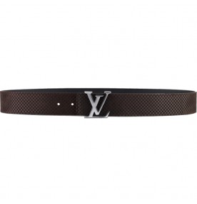Louis Vuitton Initiales Suede Leather Belt 1339