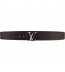 Louis Vuitton Initiales Suede Leather Belt 1339
