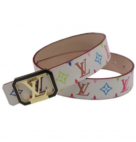 Louis Vuitton Frame Multicolor Monogram Belt 1235