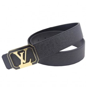 Louis Vuitton Initials Taiga Leather Belt 1396