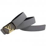 Louis Vuitton Initiales Suede Leather Belt 1345