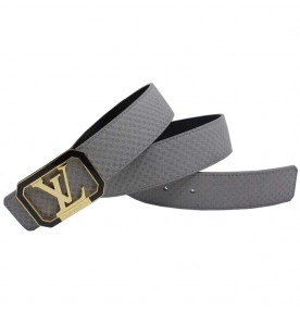Louis Vuitton Initiales Suede Leather Belt 1345