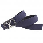 Louis Vuitton Initiales Suede Leather Belt 1349