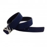 Louis Vuitton Initiales Suede Leather Belt 1340