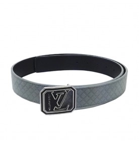 Louis Vuitton Initiales Suede Leather Belt 1344