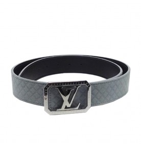Louis Vuitton Initiales Suede Leather Belt 1346