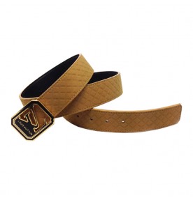 Louis Vuitton Initiales Suede Leather Belt 1348