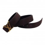 Louis Vuitton Initiales Suede Leather Belt 1351