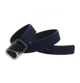 Louis Vuitton Initiales Suede Leather Belt 1360