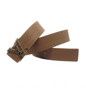 Louis Vuitton Initials Taiga Leather Belt 1425