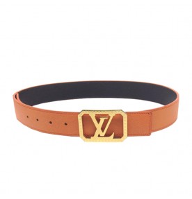 Louis Vuitton Initials Taiga Leather Belt 1427