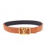 Louis Vuitton Initials Taiga Leather Belt 1427