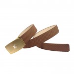 Louis Vuitton Initiales Suede Leather Belt 1353