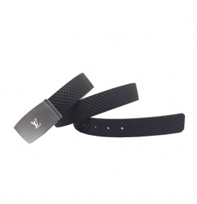 Louis Vuitton Initiales Suede Leather Belt 1356