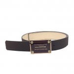 Louis Vuitton Initiales Suede Leather Belt 1368