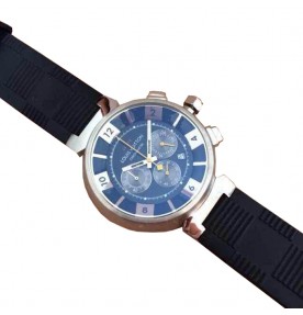 Louis Vuitton Tambour In Black Pink Gold LV277 Automatic Chronograph 44 MM 2620