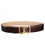 Louis Vuitton Initials 40 MM Crocodile Belt 1389