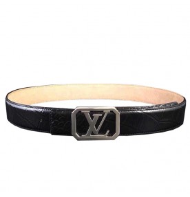 Louis Vuitton Initials 40 MM Crocodile Belt 1391
