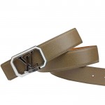 Louis Vuitton Initials Taiga Leather Belt 1435