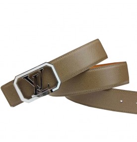 Louis Vuitton Initials Taiga Leather Belt 1435