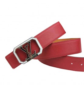 Louis Vuitton Initials Taiga Leather Belt 1443