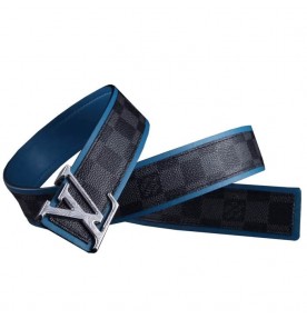 Louis Vuitton Initials Damier Graphite Belt 1397