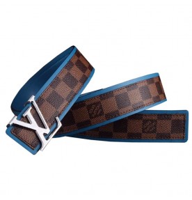Louis Vuitton Initials Damier Ebene Belt 1393