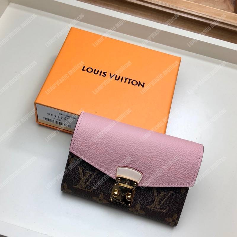 Louis Vuitton Pallas Compact Wallet Monogram Rose Ballerine - Bags Valley