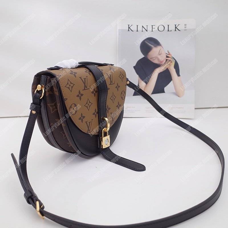 Louis Vuitton Crossbody Chantilly Lock Monogram Reverse Noir Black in Toile  Canvas/Calf Leather with Gold-tone - CN