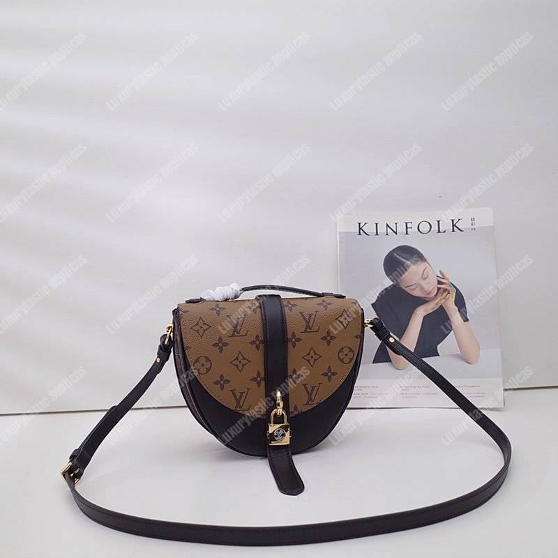 Louis Vuitton Crossbody Chantilly Lock Monogram Reverse Noir Black in Toile  Canvas/Calf Leather with Gold-tone - CN