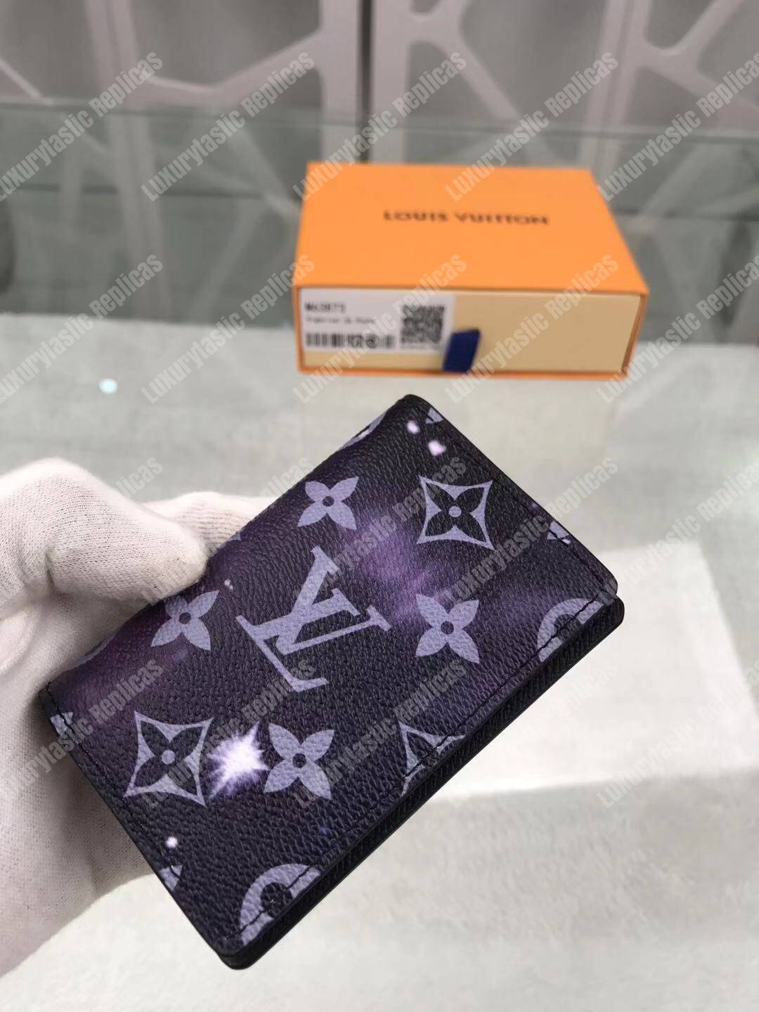 2019 Louis Vuitton Pocket Organizer Monogram Galaxy Black - M63873