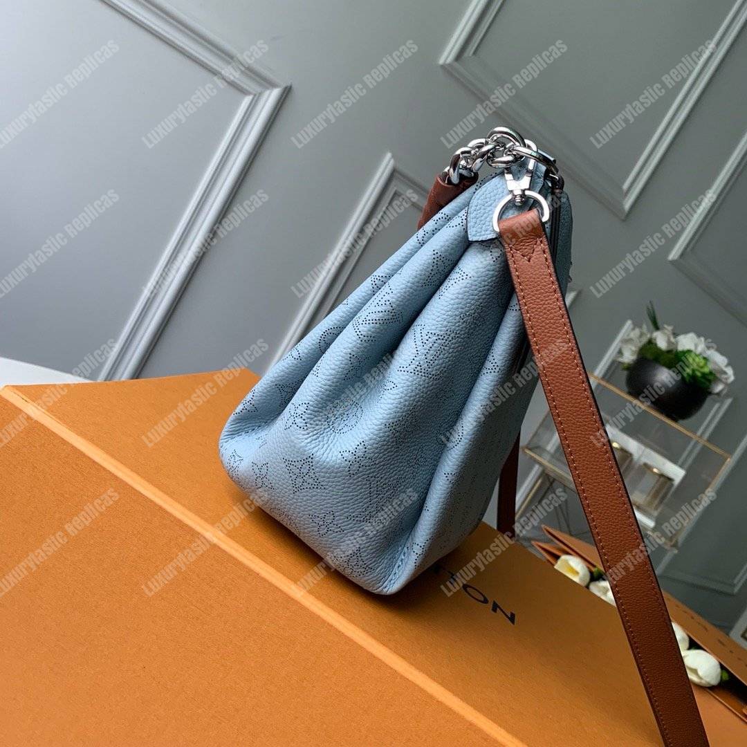 Louis Vuitton, Bags, Louisvuitton Mahina Babylone Chain Bb Blue Horizon  Pumpkin Bag