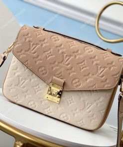 pochette metis beige rose creme