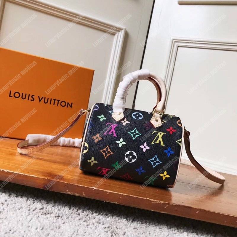 Louis Vuitton Nano Speedy Multicolor Black - Bags Valley