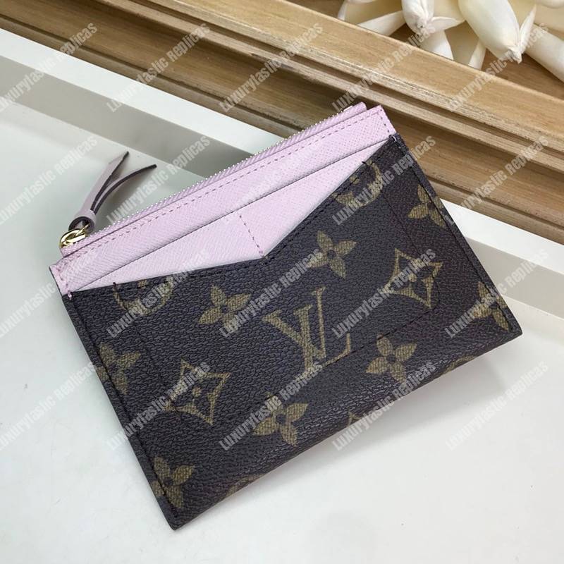 Louis Vuitton® LV Charms Card Holder Monogram Rose Ballerine. Size