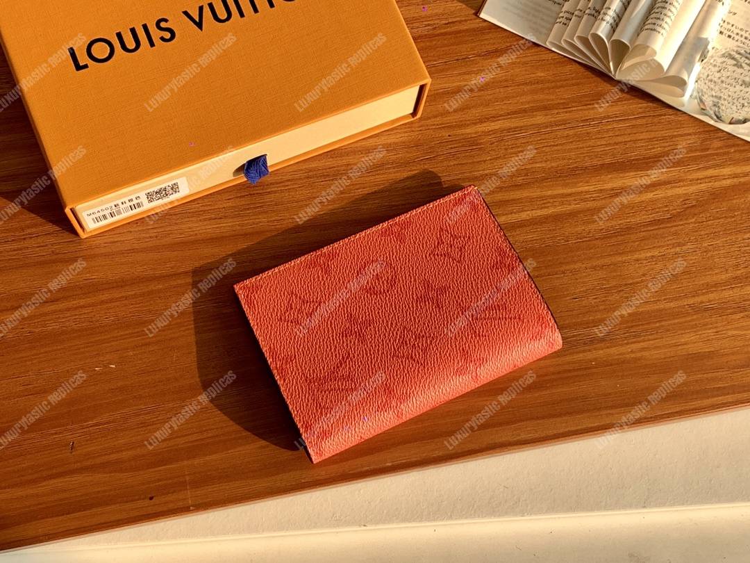 Passport cover cloth small bag Louis Vuitton Orange in Cloth - 31926861