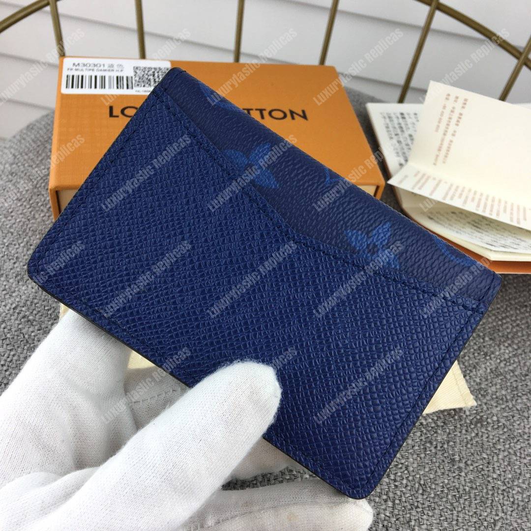 Louis Vuitton Pocket Organizer Cobalt M30301