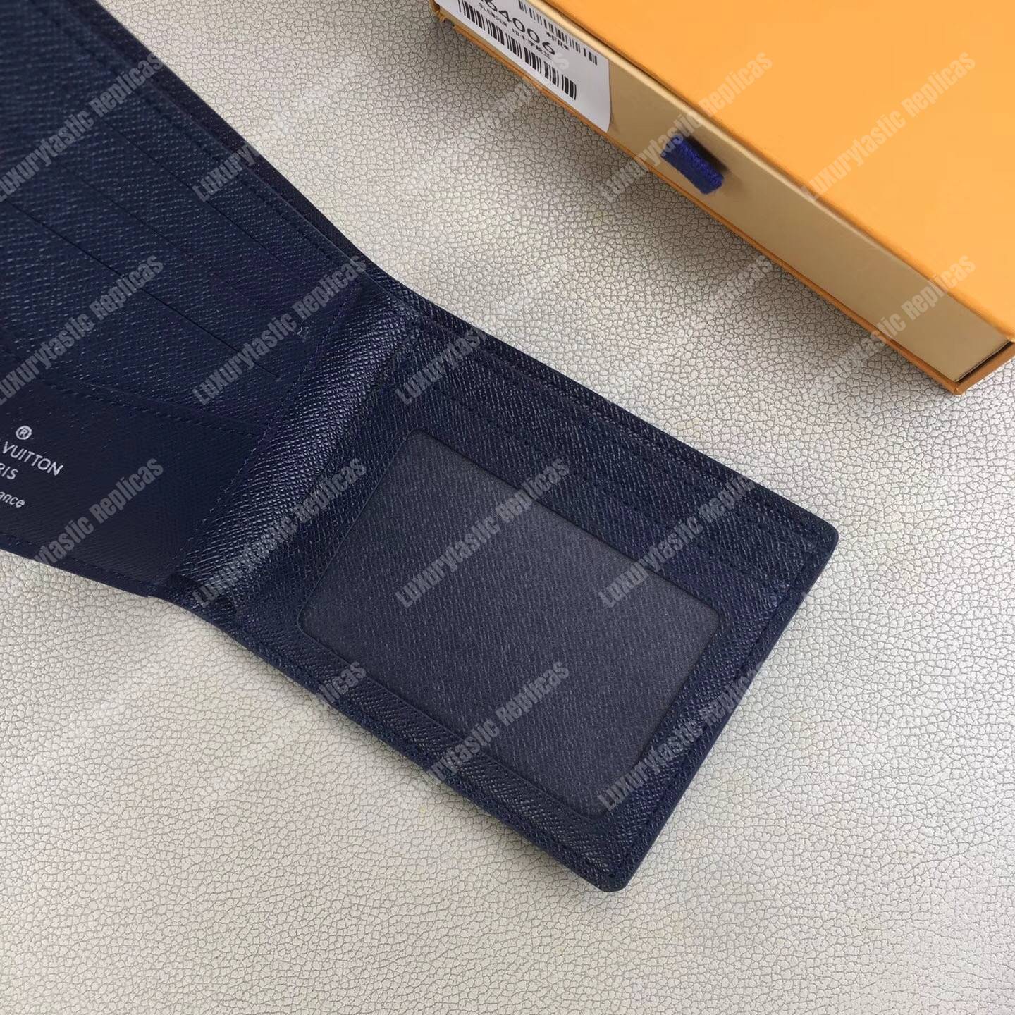 Louis Vuitton Slender Wallet Taiga Leather Bleu Marine