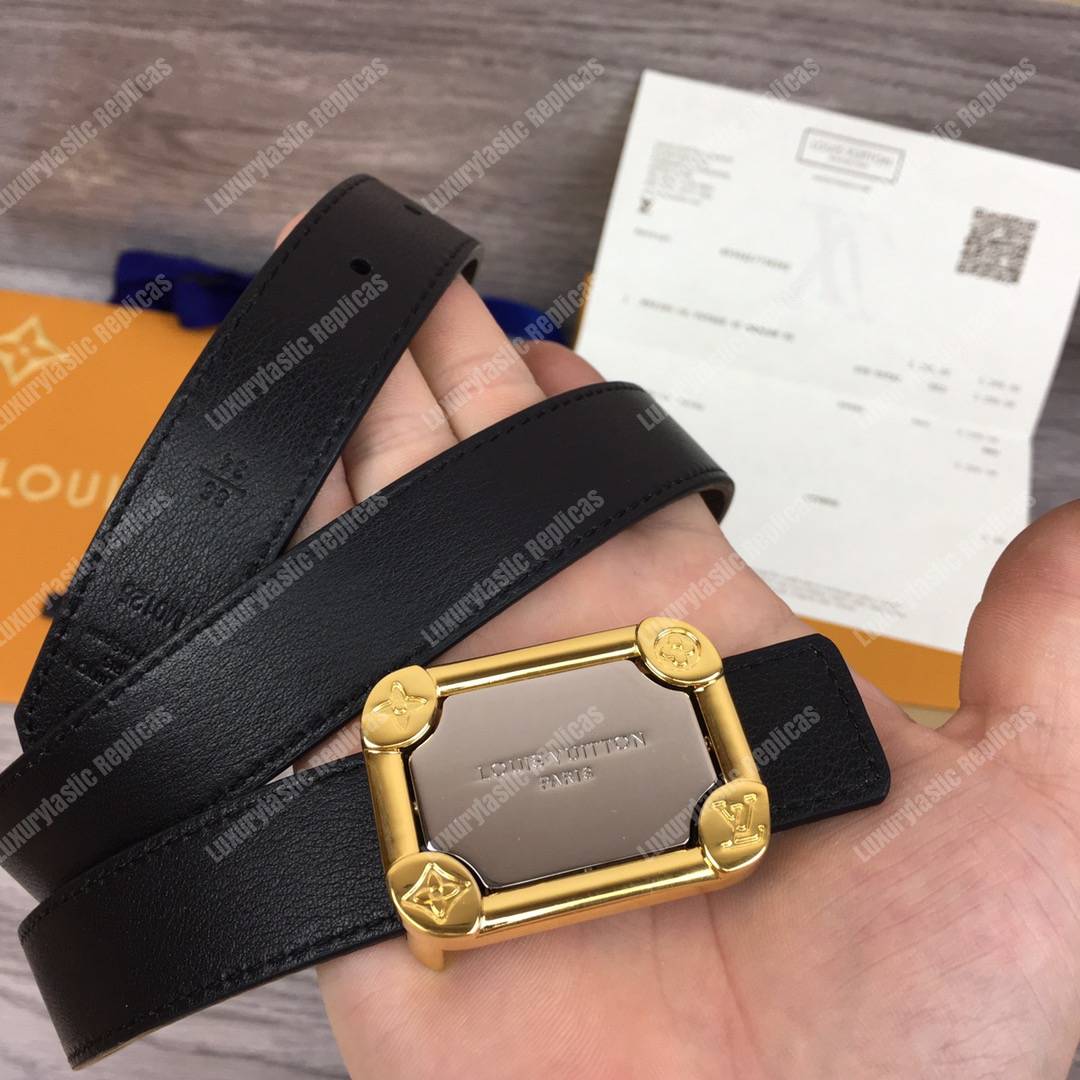 Louis Vuitton Epi LV Malletier 25MM Belt - Black Belts