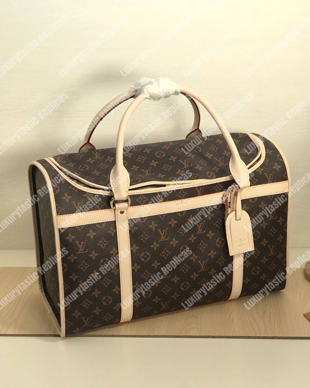 Auth Louis Vuitton Monogram SAC Chien 40 Dog Pet Carrier Bag 1L010060n