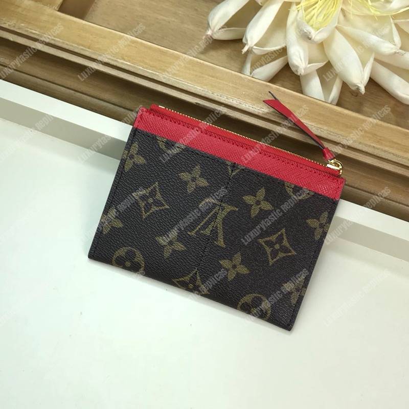 Louis Vuitton Zipped Card Holder Monogram Red - Bags Valley
