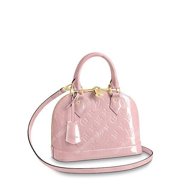 Louis Vuitton Monogram Vernis Alma BB Hand Bag Rose Ballerine - OneLuxury