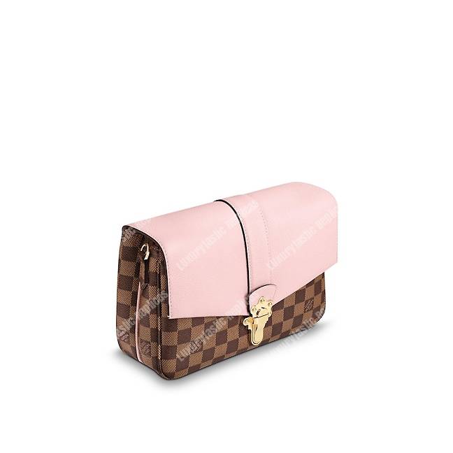 Louis Vuitton Brown Damier Ebene Clapton PM Pink Leather Cloth Pony-style  calfskin ref.1034234 - Joli Closet