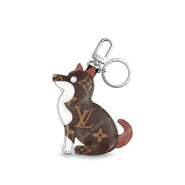 Louis Vuitton Monogram Porte Cles Animal Dog Bag Charm MP1995 Used