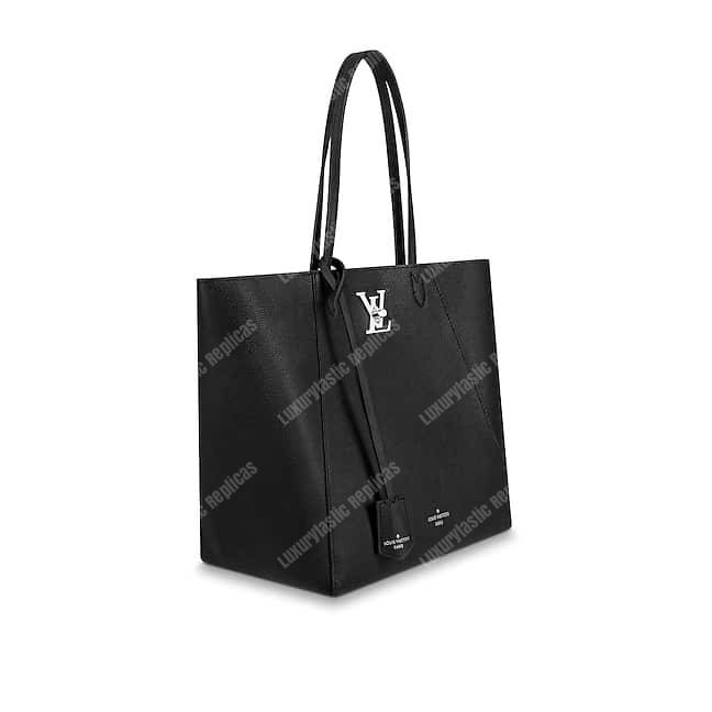 Louis Vuitton Lockme Cabas Bag Noir - Bags Valley