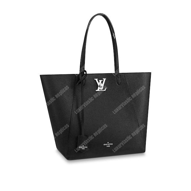 Louis Vuitton Lockme Cabas Bag Noir - Bags Valley