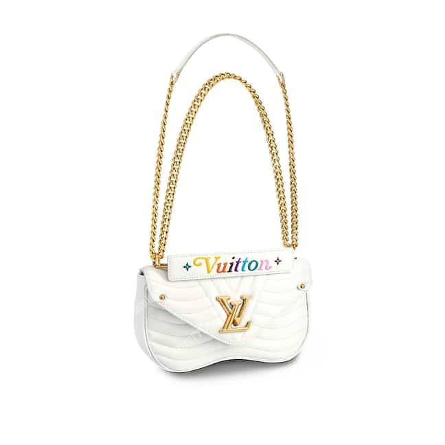 Louis Vuitton New Wave MM Chain Bag White Leather ref.891503
